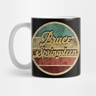 Tanatoraja, circle retro faded Bruce Springsteen Mug